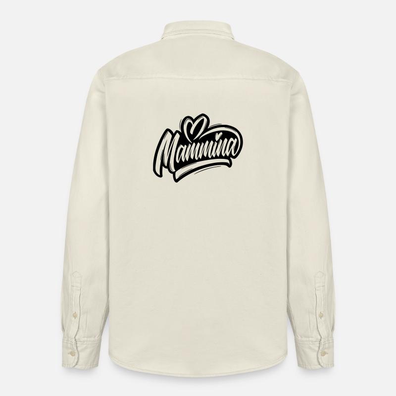 Mammina - mère italienne - Chemise unisexe coupe décontractée bio Stanley/Stella - écru doux
