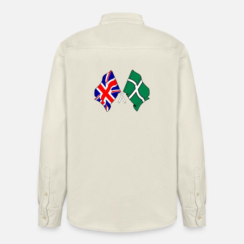 Devon & Great Britain Cross - Relaxed Fit Unisex Organic Hemd von Stanley/Stella - Natur