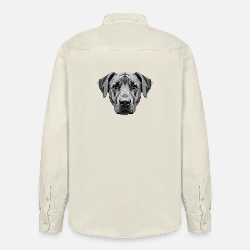 Rhodesian Ridgeback Jagdhund Hunde Stolz Ridgeback - Relaxed Fit Unisex Organic Hemd von Stanley/Stella - Natur