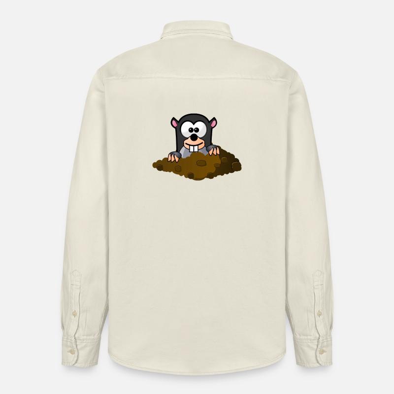 Molecule comic style - Relaxed Fit Unisex Organic Shirt by Stanley/Stella - soft Ecru