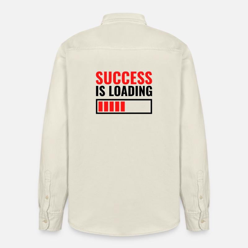 Success is loading personalisiertes Geschenk - Relaxed Fit Unisex Organic Hemd von Stanley/Stella - Natur