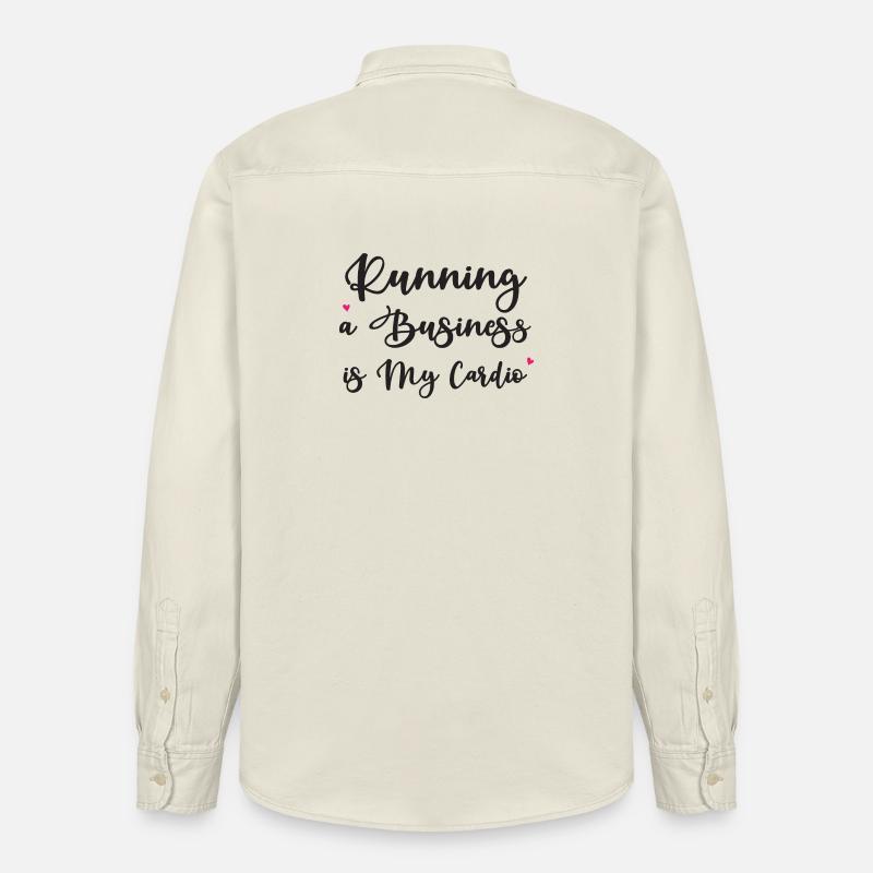 Diriger une entreprise est mon cardio - Chemise unisexe coupe décontractée bio Stanley/Stella - écru doux