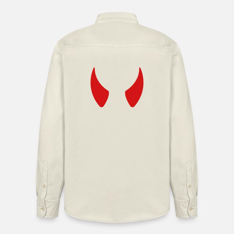 Cornes du diable - Chemise unisexe coupe décontractée bio Stanley/Stella - écru doux