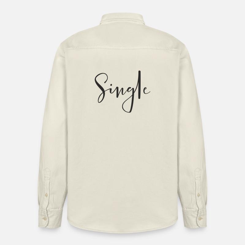 Single – Cooles Statement Textdesign - Relaxed Fit Unisex Organic Hemd von Stanley/Stella - Natur