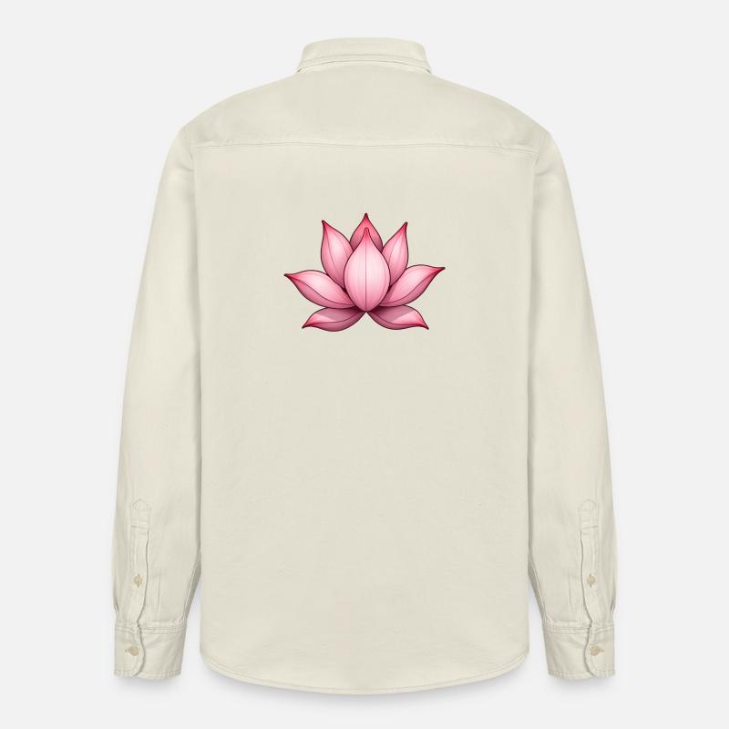 Nénuphar fleur de lotus - Chemise unisexe coupe décontractée bio Stanley/Stella - écru doux