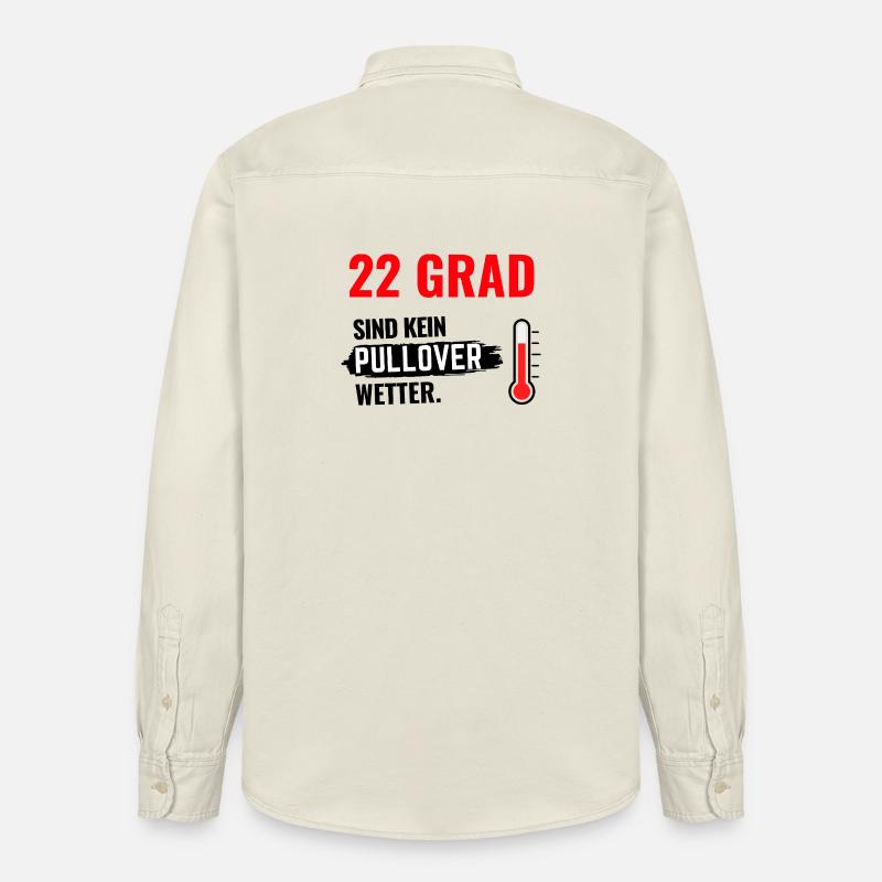 22 Grad Kein Pullover - Relaxed Fit Unisex Organic Hemd von Stanley/Stella - Natur