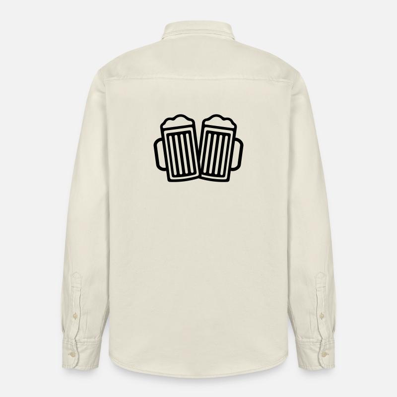 Bier - Relaxed Fit Unisex Organic Hemd von Stanley/Stella - Natur