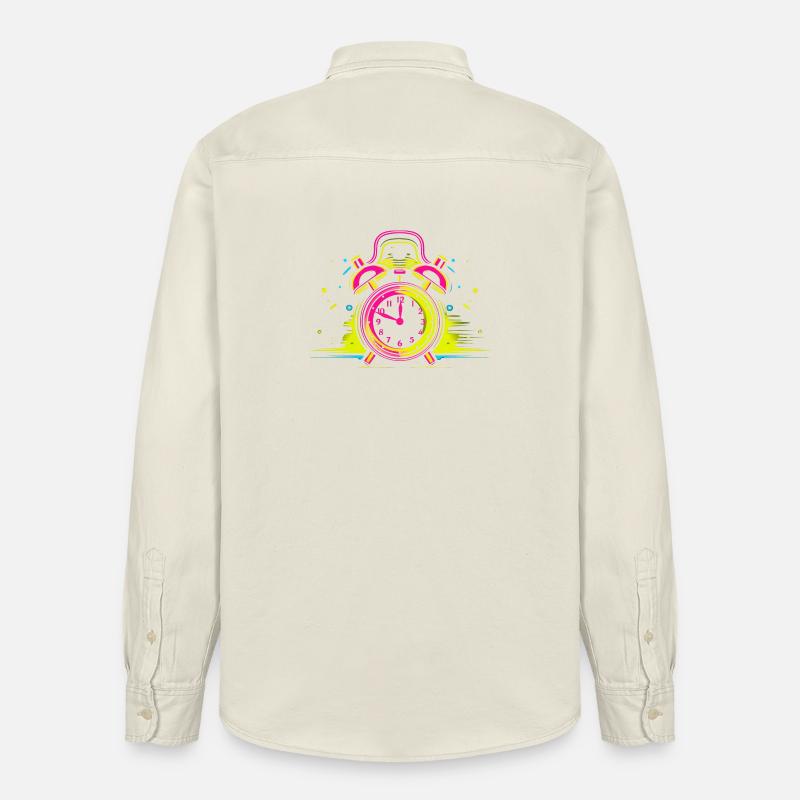 Synthwave de réveil - Chemise unisexe coupe décontractée bio Stanley/Stella - écru doux
