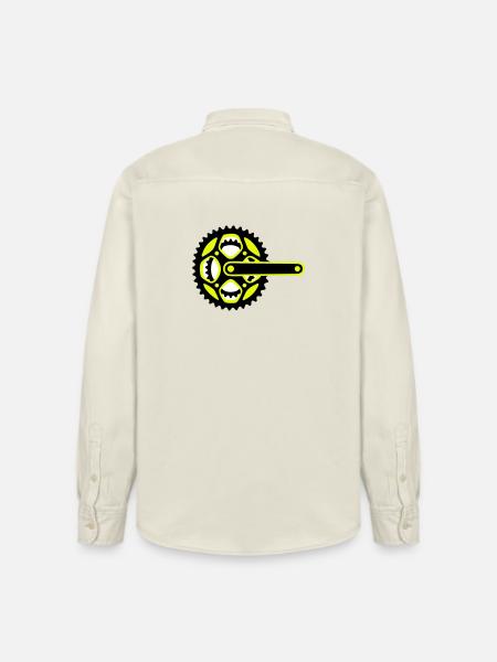 Bicycle Chainring Icon - Relaxed Fit Unisex Organic Shirt by Stanley/Stella - soft Ecru