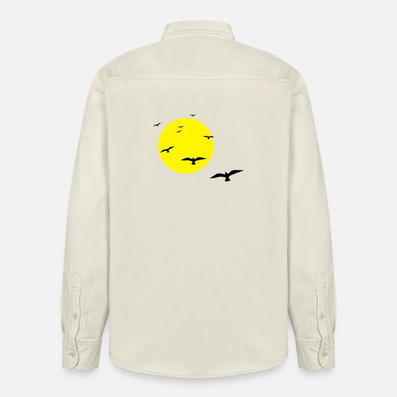 Abendflug - Relaxed Fit Unisex Organic Hemd von Stanley/Stella - Natur