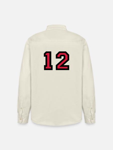 The number 12 - number twelve - Relaxed Fit Unisex Organic Shirt by Stanley/Stella - soft Ecru