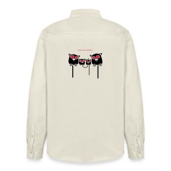 Red-Eye-Maki – der süßeste Blitzunfall der Welt - Relaxed Fit Unisex Organic Hemd von Stanley/Stella - Natur - Hinten - AI Model Male 178 light (178cm)