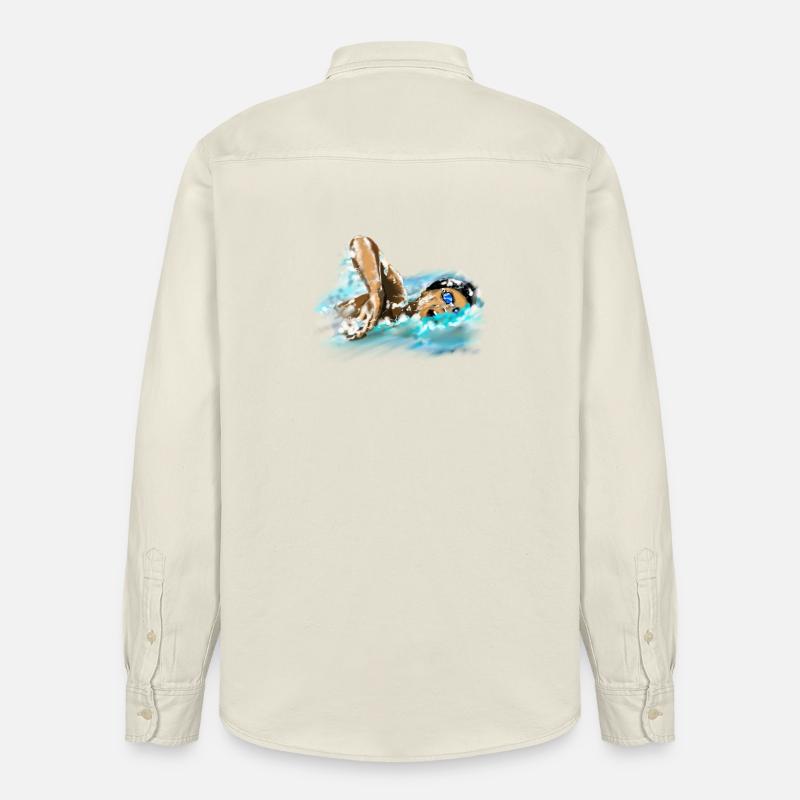 Schwimmer - Relaxed Fit Unisex Organic Hemd von Stanley/Stella - Natur