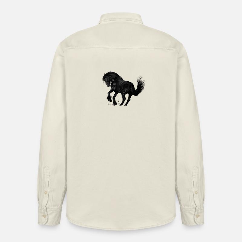 Pferd - Relaxed Fit Unisex Organic Hemd von Stanley/Stella - Natur