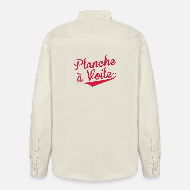 Windsurfen / Windsurfer / Windsurf / Windsurfing - Relaxed Fit Unisex Organic Hemd von Stanley/Stella - Natur