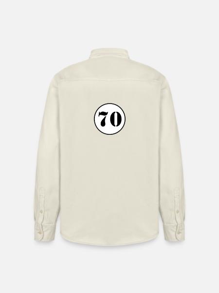 NUMBER 70 seventy birthday gift - Relaxed Fit Unisex Organic Shirt by Stanley/Stella - soft Ecru