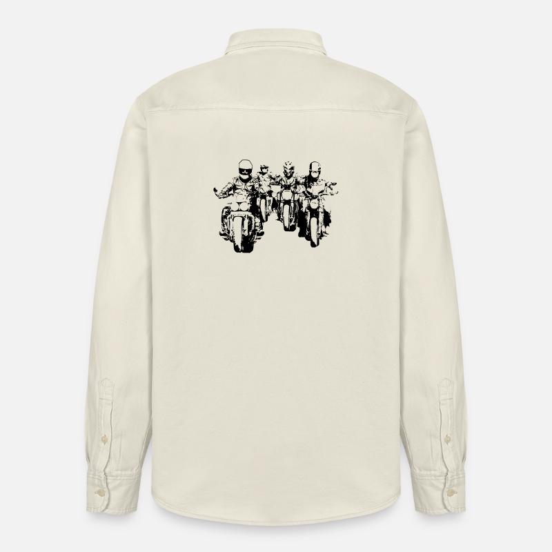 Bikergroup noir - Chemise unisexe coupe décontractée bio Stanley/Stella - écru doux