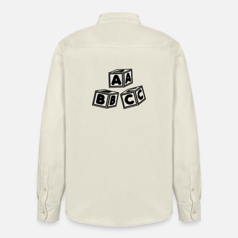 Blocs ABC - Chemise unisexe coupe décontractée bio Stanley/Stella - écru doux