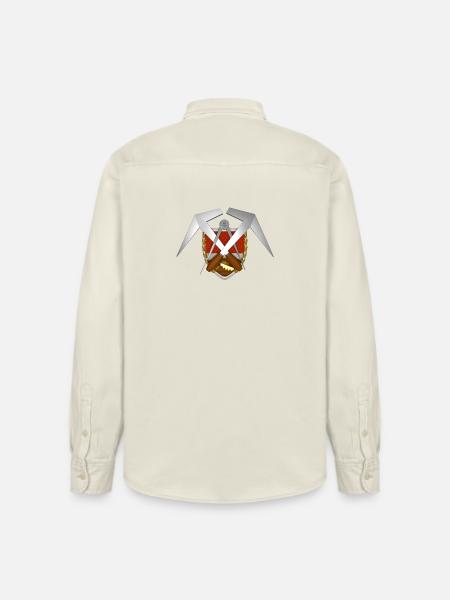 Craft Roofing Emblem - Relaxed Fit Unisex Organic Shirt by Stanley/Stella - soft Ecru