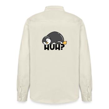 Süß Kalt Vogel Pinguin Spruch Tier Zoo - Relaxed Fit Unisex Organic Hemd von Stanley/Stella - Natur - Hinten - AI Model Male 178 light (178cm)