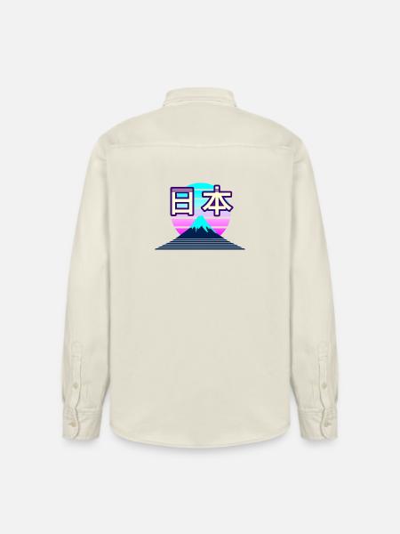 Japan Vaporwave - Relaxed Fit Unisex Organic Shirt by Stanley/Stella - soft Ecru