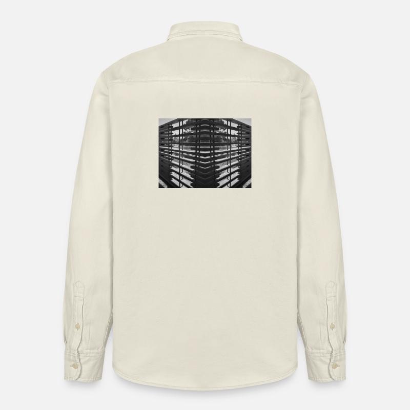 Abstraktes Holz V.1 - Relaxed Fit Unisex Organic Hemd von Stanley/Stella - Natur
