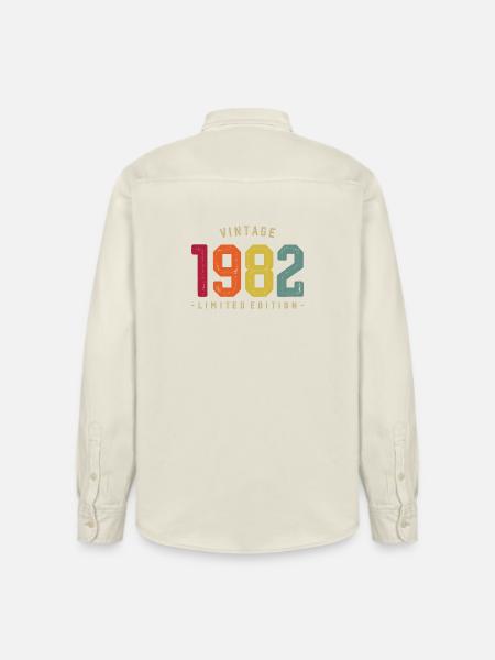 Millésime 1982 Edition Limitée - Chemise unisexe coupe décontractée bio Stanley/Stella - écru doux