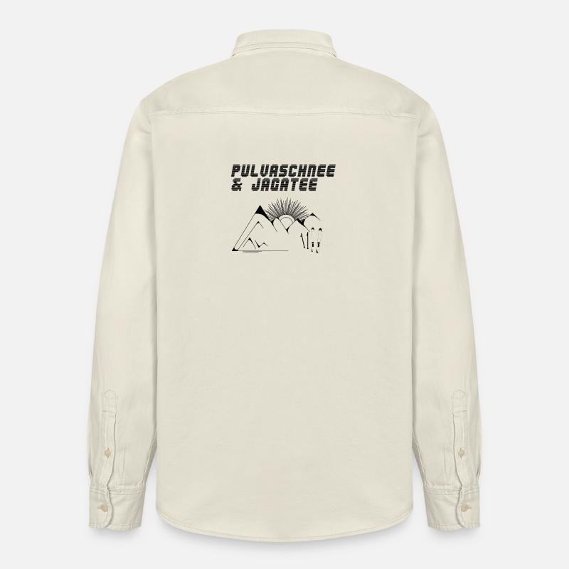 Pulvaschnee & Jagatee - Pulverschnee & Jägertee - Relaxed Fit Unisex Organic Hemd von Stanley/Stella - Natur