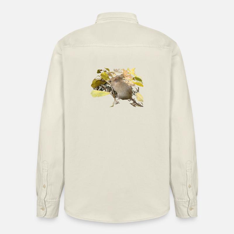 Souris dans le feuillage - Chemise unisexe coupe décontractée bio Stanley/Stella - écru doux