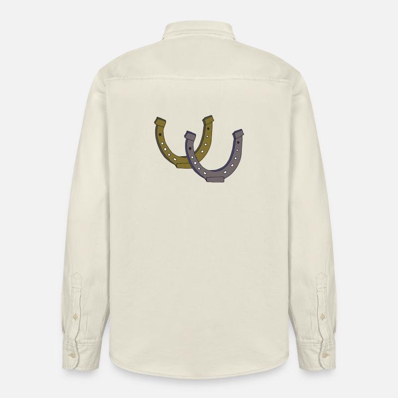 Double fer à cheval - Chemise unisexe coupe décontractée bio Stanley/Stella - écru doux