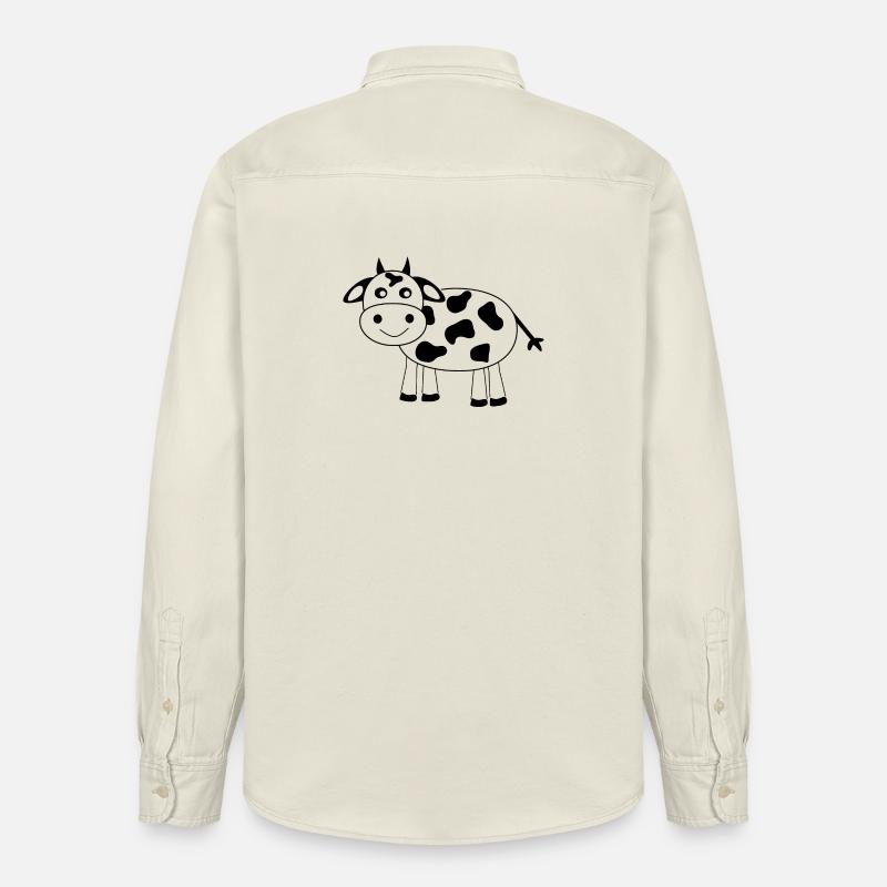 Kuh - Relaxed Fit Unisex Organic Hemd von Stanley/Stella - Natur