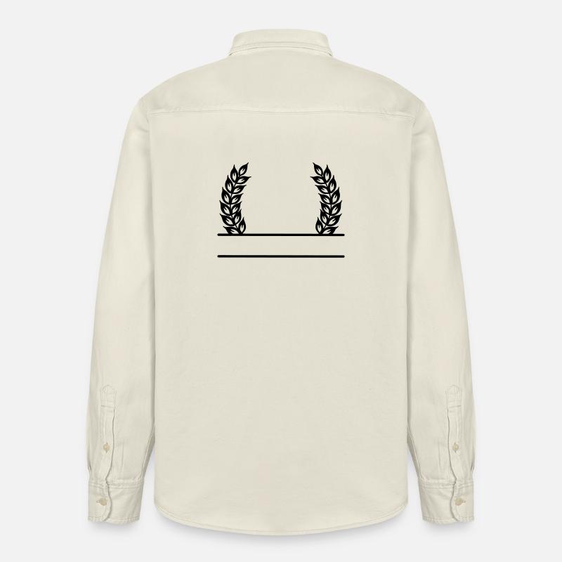 Couronne de grain nom bannière - Chemise unisexe coupe décontractée bio Stanley/Stella - écru doux
