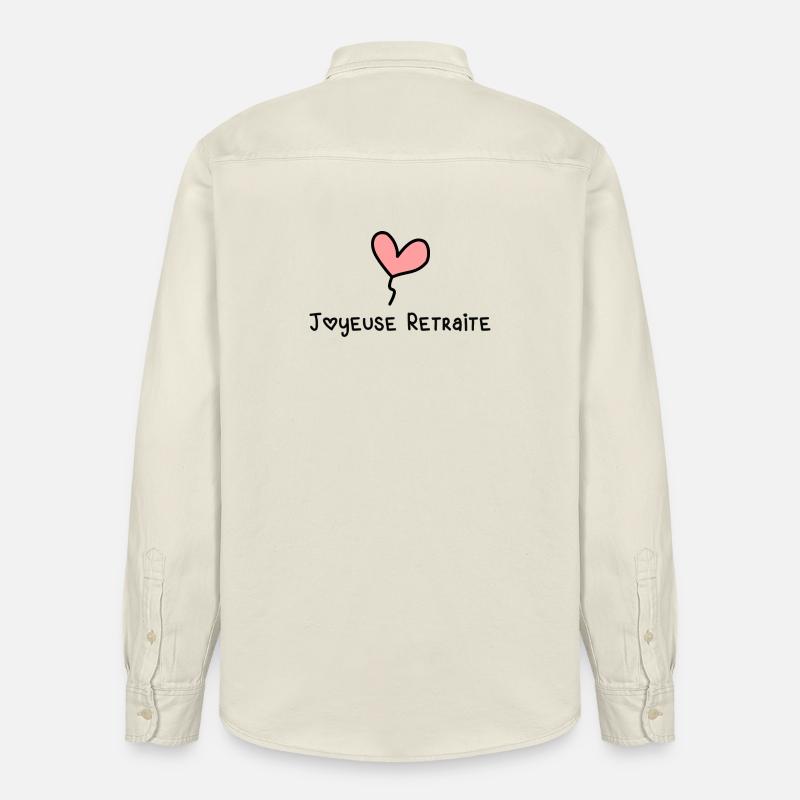 JOYEUSE RETRAITE - Chemise unisexe coupe décontractée bio Stanley/Stella - écru doux