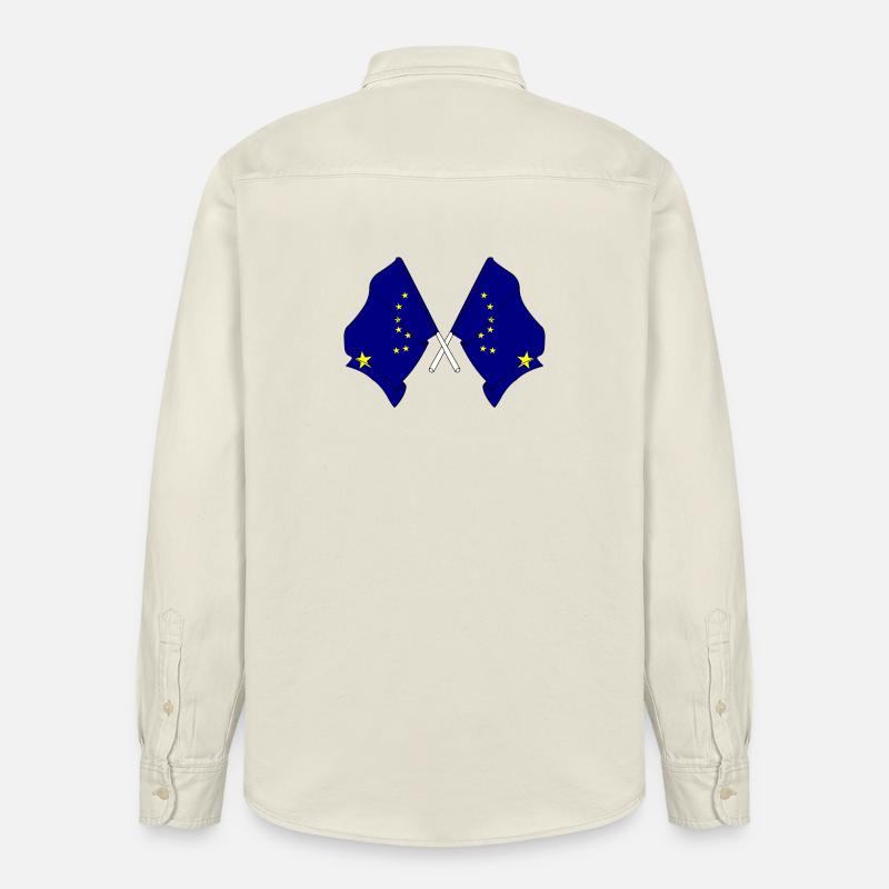 Deux drapeaux Alaska - Chemise unisexe coupe décontractée bio Stanley/Stella - écru doux
