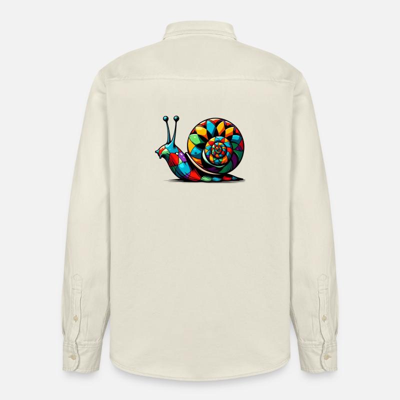 Harlekinschnecke - Relaxed Fit Unisex Organic Hemd von Stanley/Stella - Natur