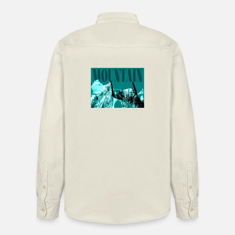 Abstrakter eisiger Berg - Relaxed Fit Unisex Organic Hemd von Stanley/Stella - Natur