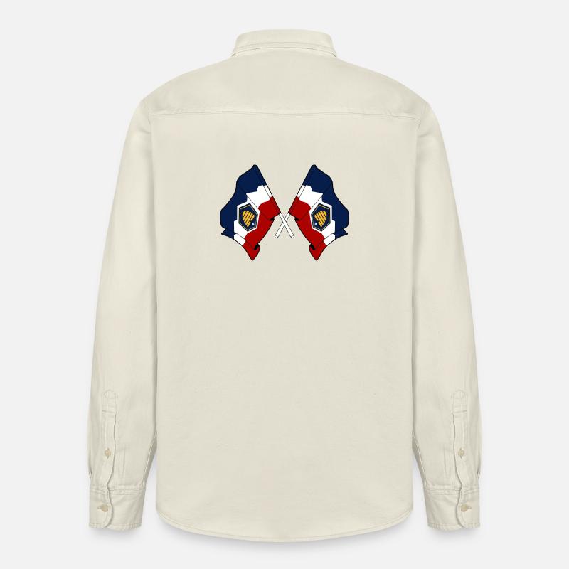 Deux drapeaux traversent l’Utah - Chemise unisexe coupe décontractée bio Stanley/Stella - écru doux