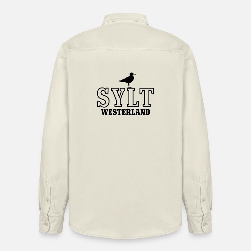 Sylt Westerland - Relaxed Fit Unisex Organic Hemd von Stanley/Stella - Natur