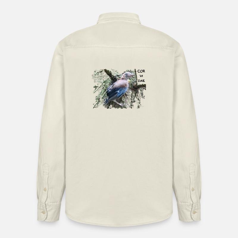 Eichelhäher Corvidae - Relaxed Fit Unisex Organic Hemd von Stanley/Stella - Natur