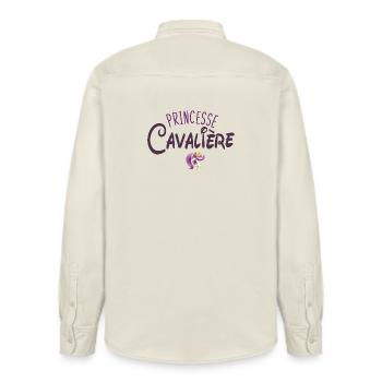 Princesse Cavalière Equitation Cheval - Chemise unisexe coupe décontractée bio Stanley/Stella - écru doux - Dos - AI Model Male 178 light (178cm)