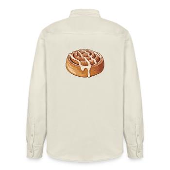 Süße Zimtschnecke - Relaxed Fit Unisex Organic Hemd von Stanley/Stella - Natur - Hinten - AI Model Male 178 light (178cm)