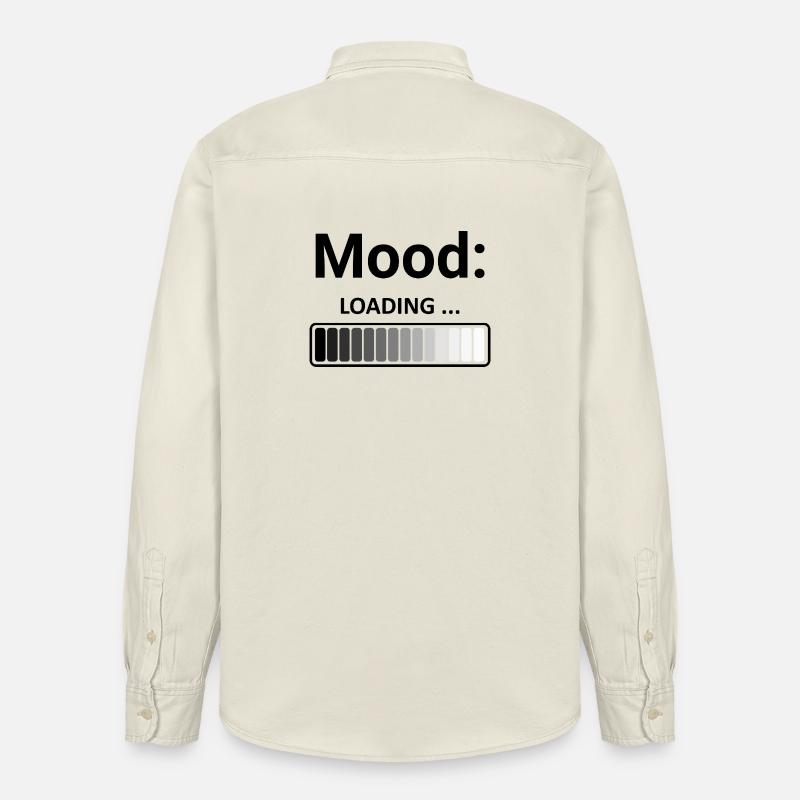 Mood Loading Stylish Design Loading Bar - Relaxed Fit Unisex Organic Shirt by Stanley/Stella - soft Ecru