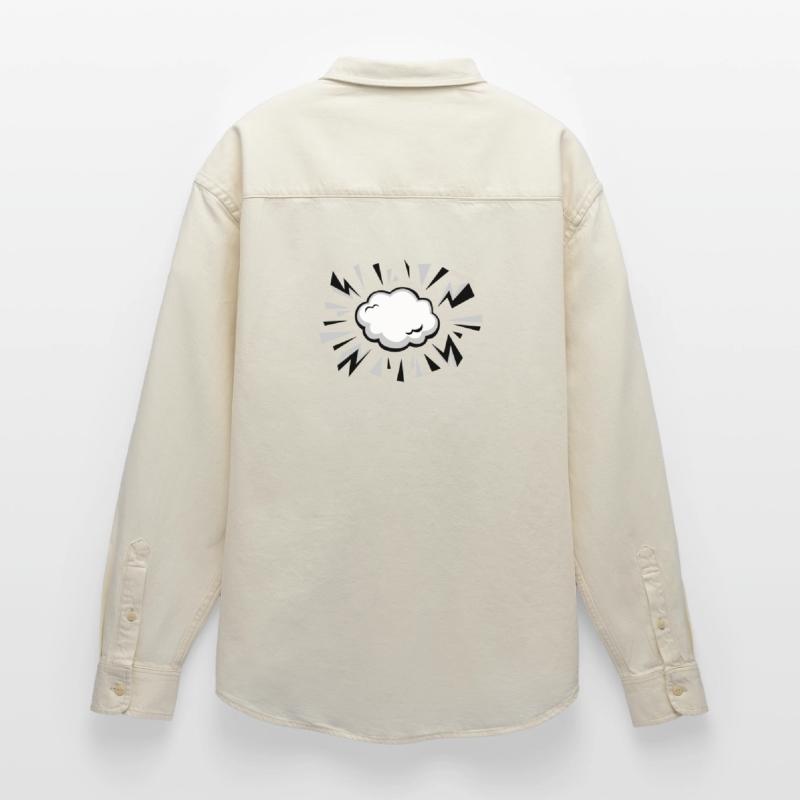 Comic Cloud with Lightning Relaxed Fit Unisex Organic Shirt by Stanley/Stella