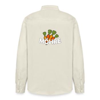 Carrot - Relaxed Fit Unisex Organic Shirt by Stanley/Stella - soft Ecru - Back - AI Model Male 178 light (178cm)