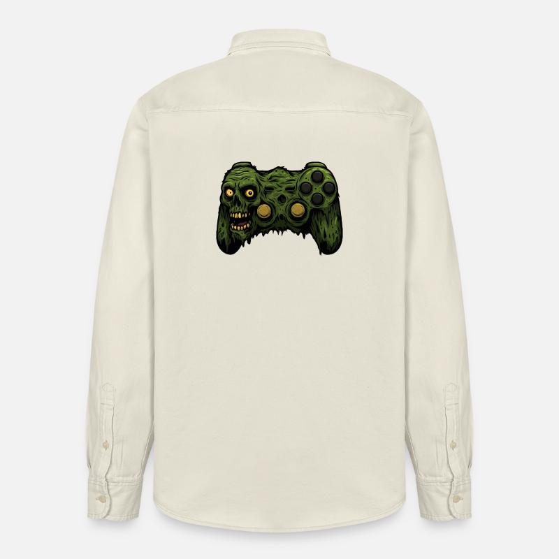 Zombie Controller T-shirt grunge - Chemise unisexe coupe décontractée bio Stanley/Stella - écru doux