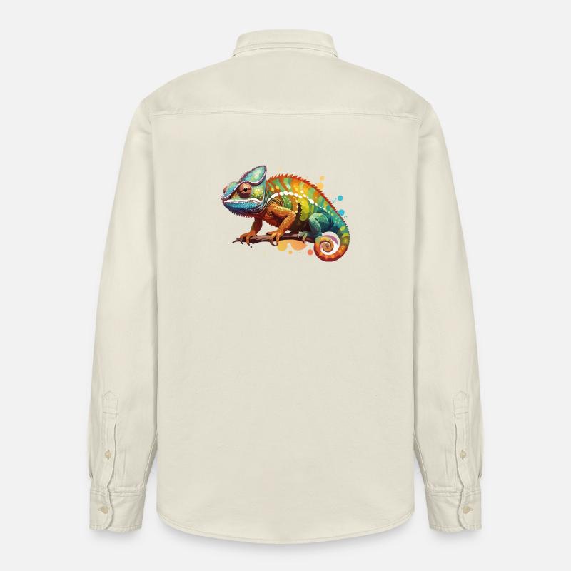 Cham_2 - Chemise unisexe coupe décontractée bio Stanley/Stella - écru doux