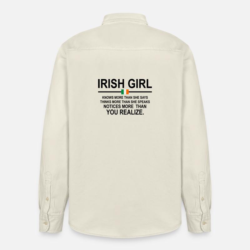 Irisches Mädchen - Relaxed Fit Unisex Organic Hemd von Stanley/Stella - Natur