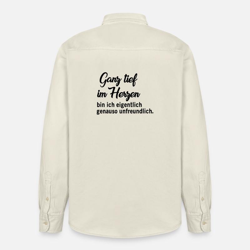 Au plus profond du cœur - Chemise unisexe coupe décontractée bio Stanley/Stella - écru doux