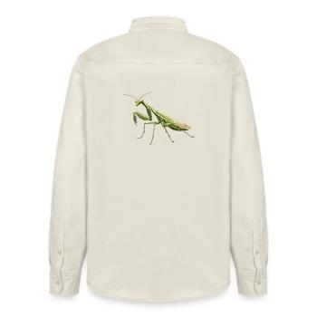 Gottesanbeterinnen Gottesanbeterin - Relaxed Fit Unisex Organic Hemd von Stanley/Stella - Natur - Hinten - AI Model Male 178 light (178cm)