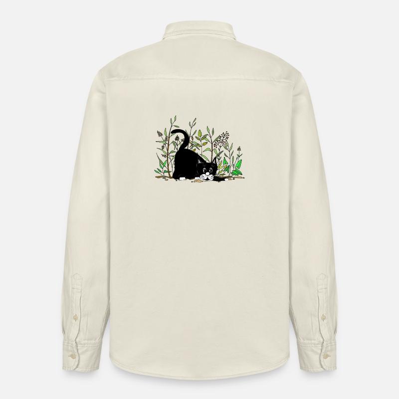 Katze - Relaxed Fit Unisex Organic Hemd von Stanley/Stella - Natur